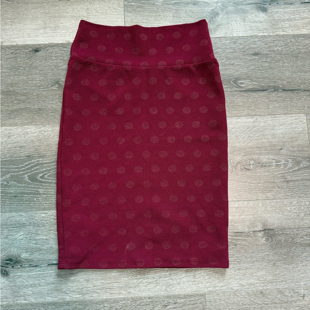 LuLaRoe Red Pencil Skirt Knee-Length